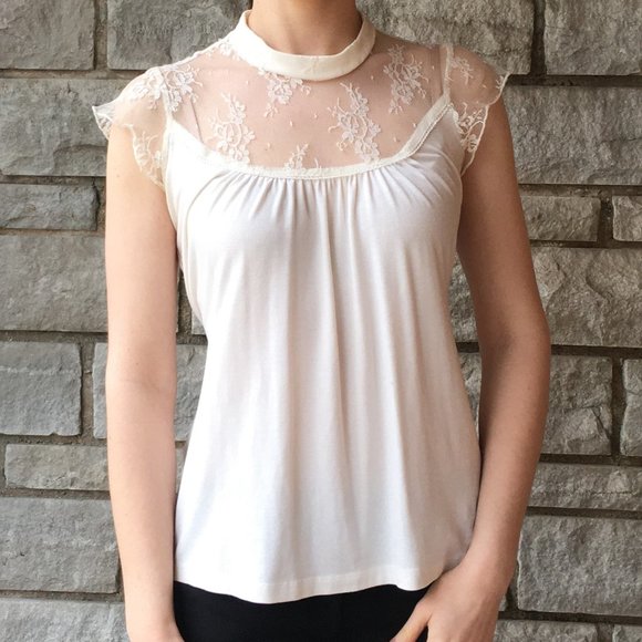 Coolwear usa Tops - Lace High Collar Top - SALE 2/$16 or 3/$23